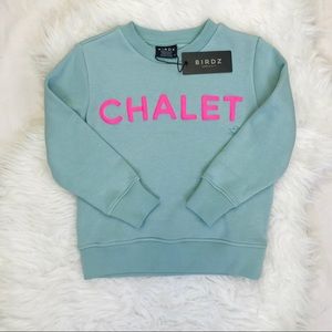 Birdz Chalet Kids Sweatshirt Mint & Pink